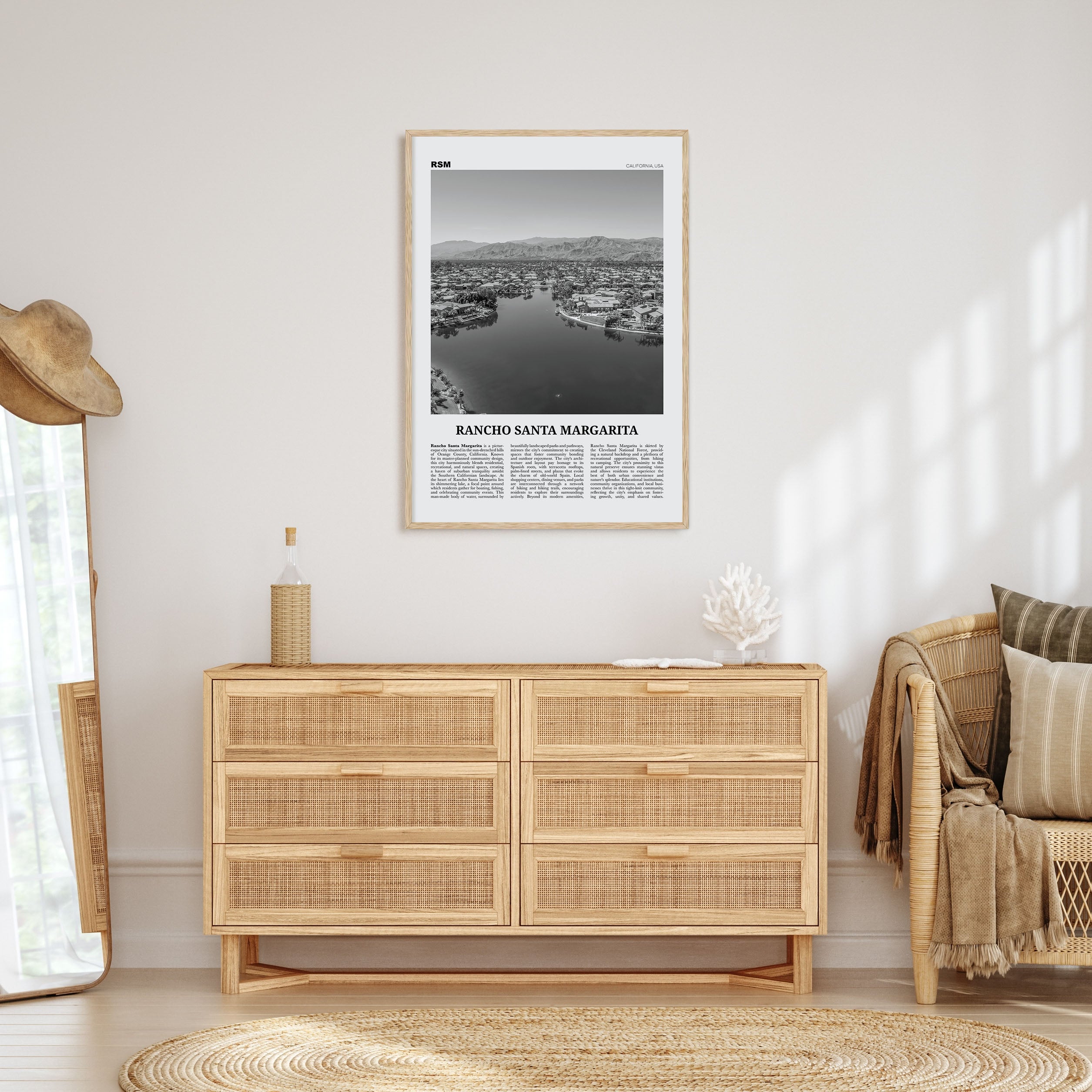 Rancho Santa Margarita Travel B&W Poster