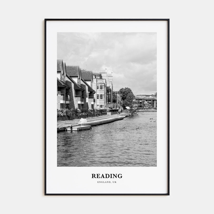Reading, England Portrait B&W Poster