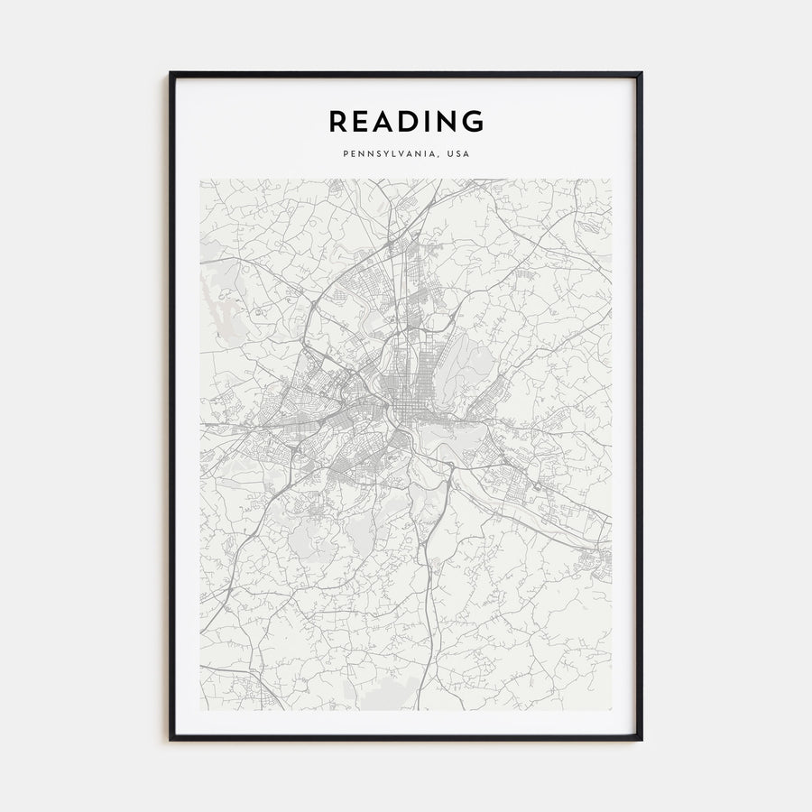 Reading, Pennsylvania Map Portrait Poster