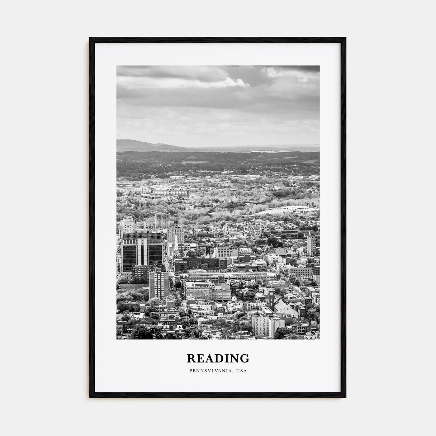 Reading, Pennsylvania Portrait B&W Poster