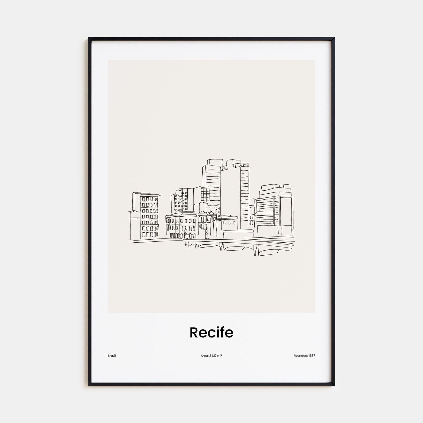 Recife Drawn Poster