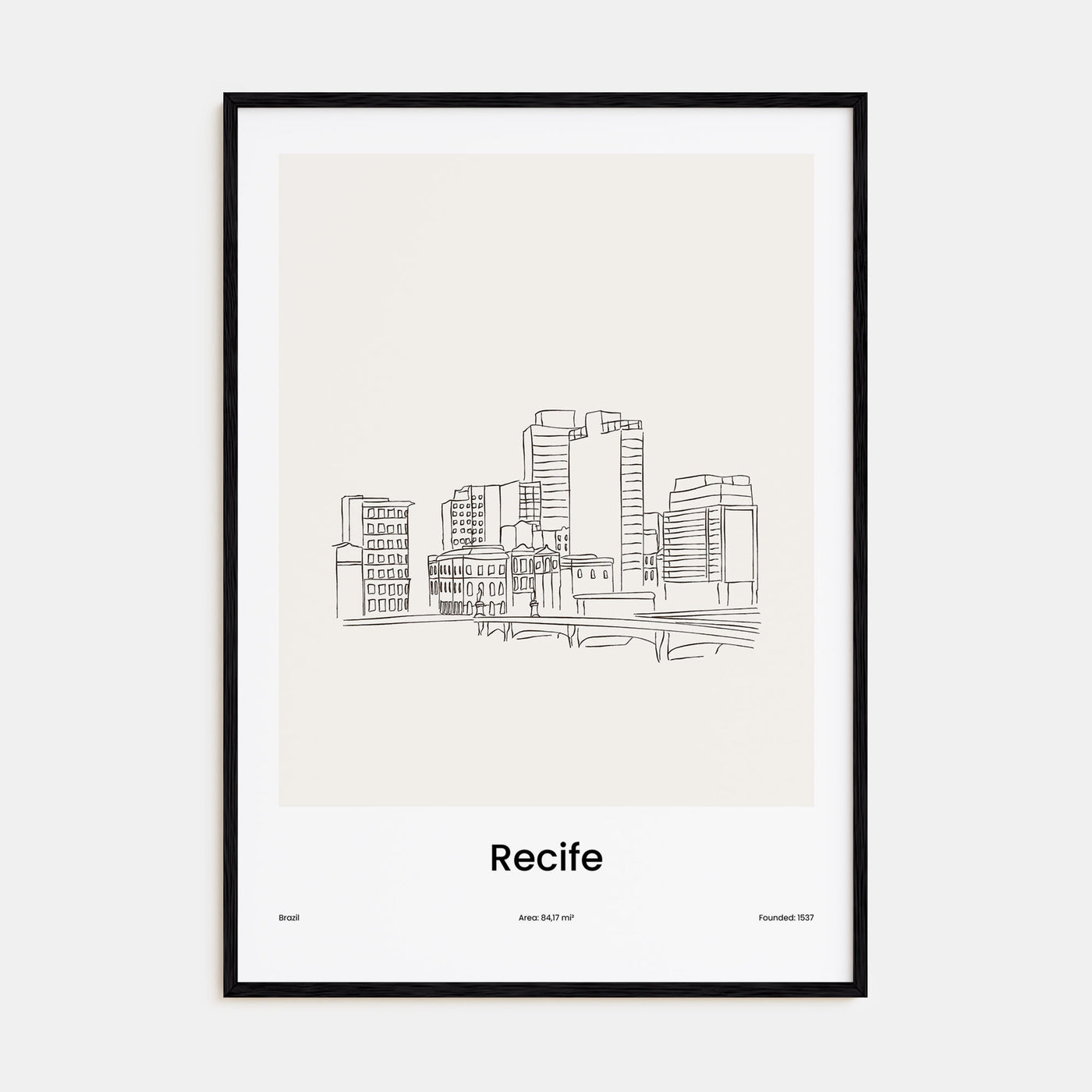 Recife Drawn Poster