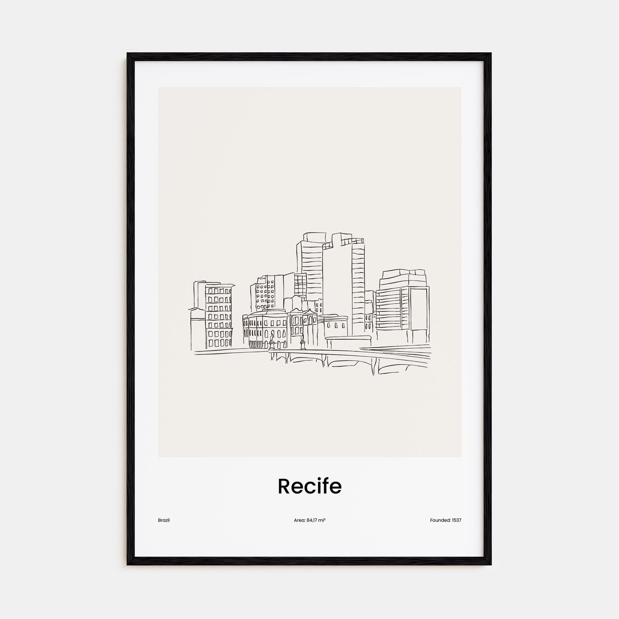 Recife Drawn Poster