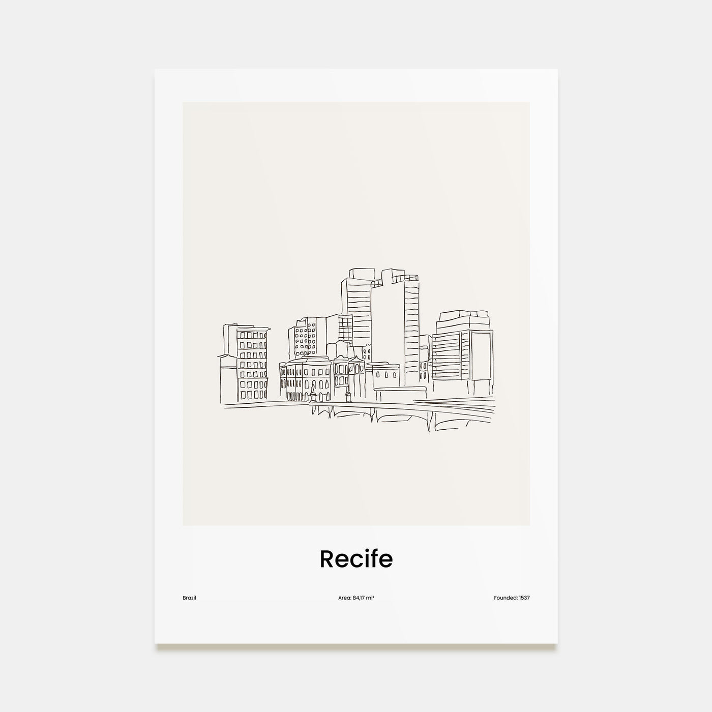 Recife Drawn Poster