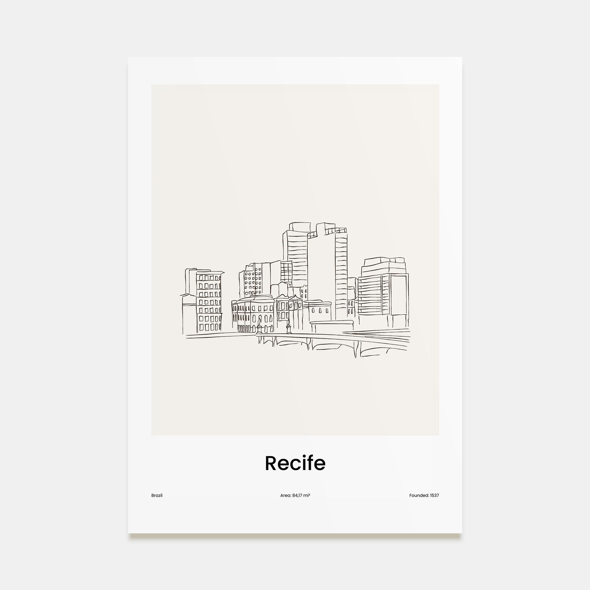 Recife Drawn Poster