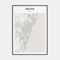 Recife Map Portrait Poster