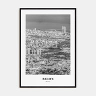 Recife Portrait B&W Poster