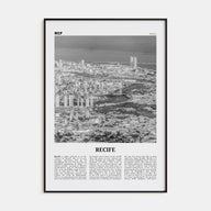 Recife Travel B&W Poster