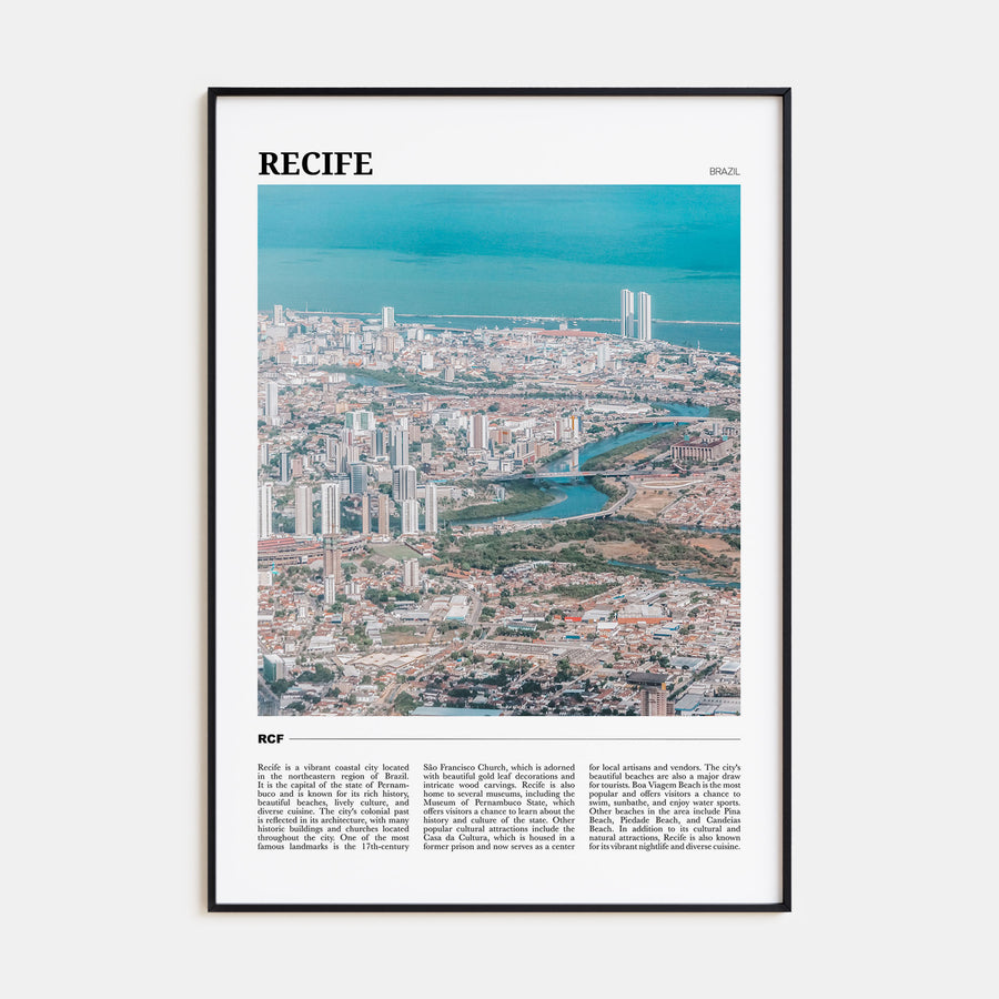 Recife Travel Color Poster