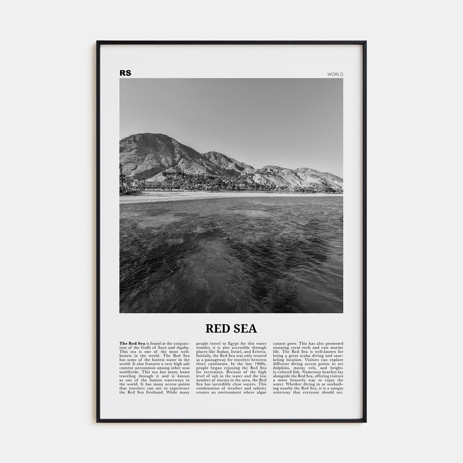 Red Sea Travel B&W Poster