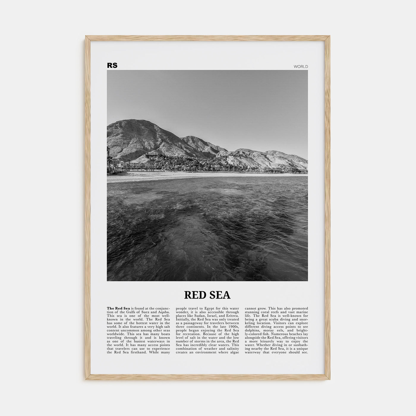 Red Sea Travel B&W Poster