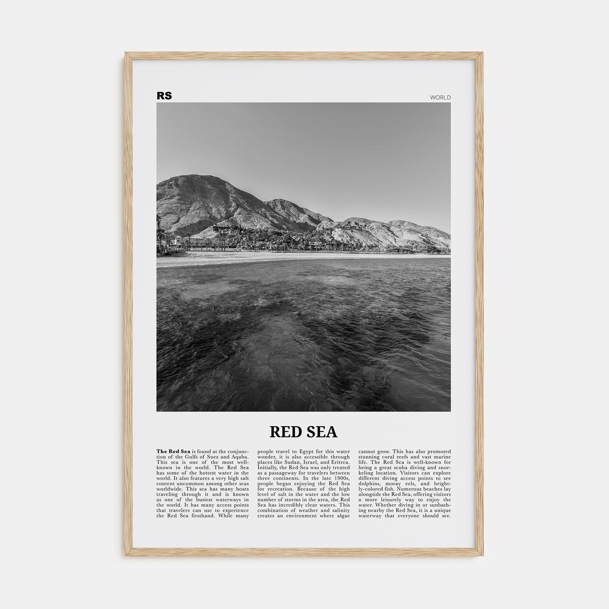 Red Sea Travel B&W Poster