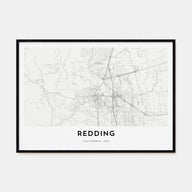 Redding Map Landscape Poster