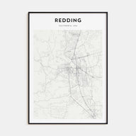Redding Map Portrait Poster
