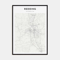 Redding Map Portrait Poster