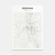Redding Map Portrait Poster
