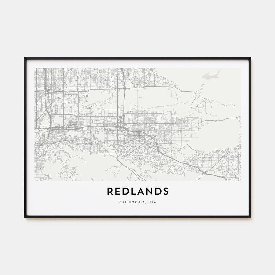 Redlands Map Landscape Poster