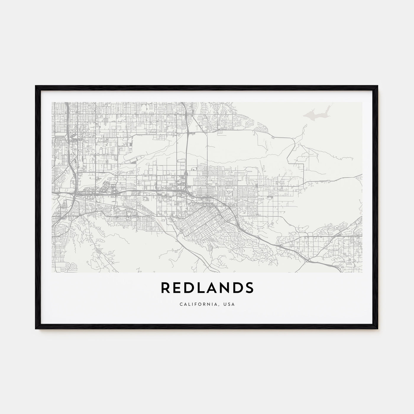 Redlands Map Landscape Poster