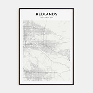 Redlands Map Portrait Poster