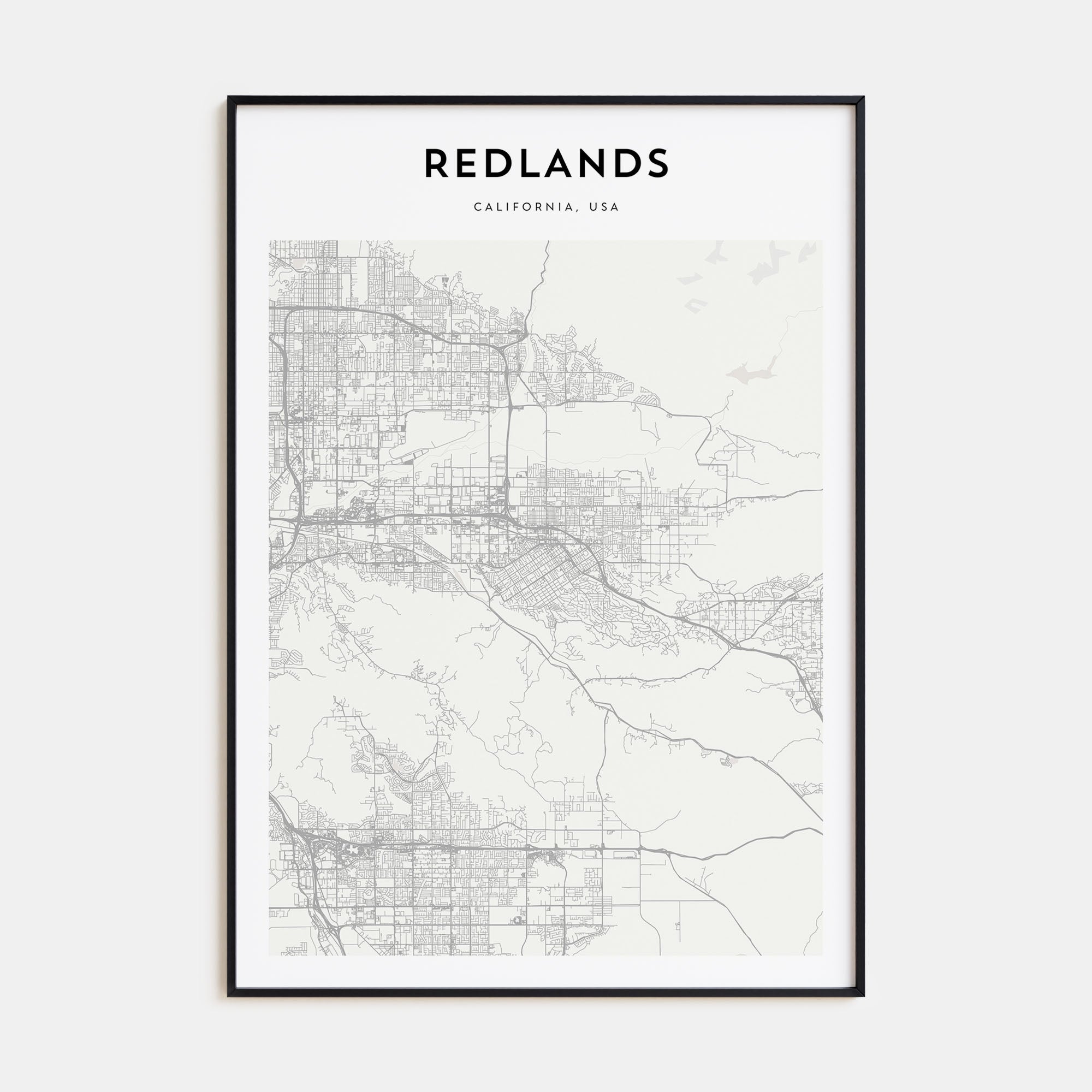 Redlands Map Portrait Poster