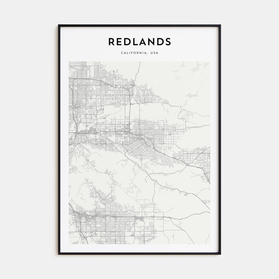 Redlands Map Portrait Poster