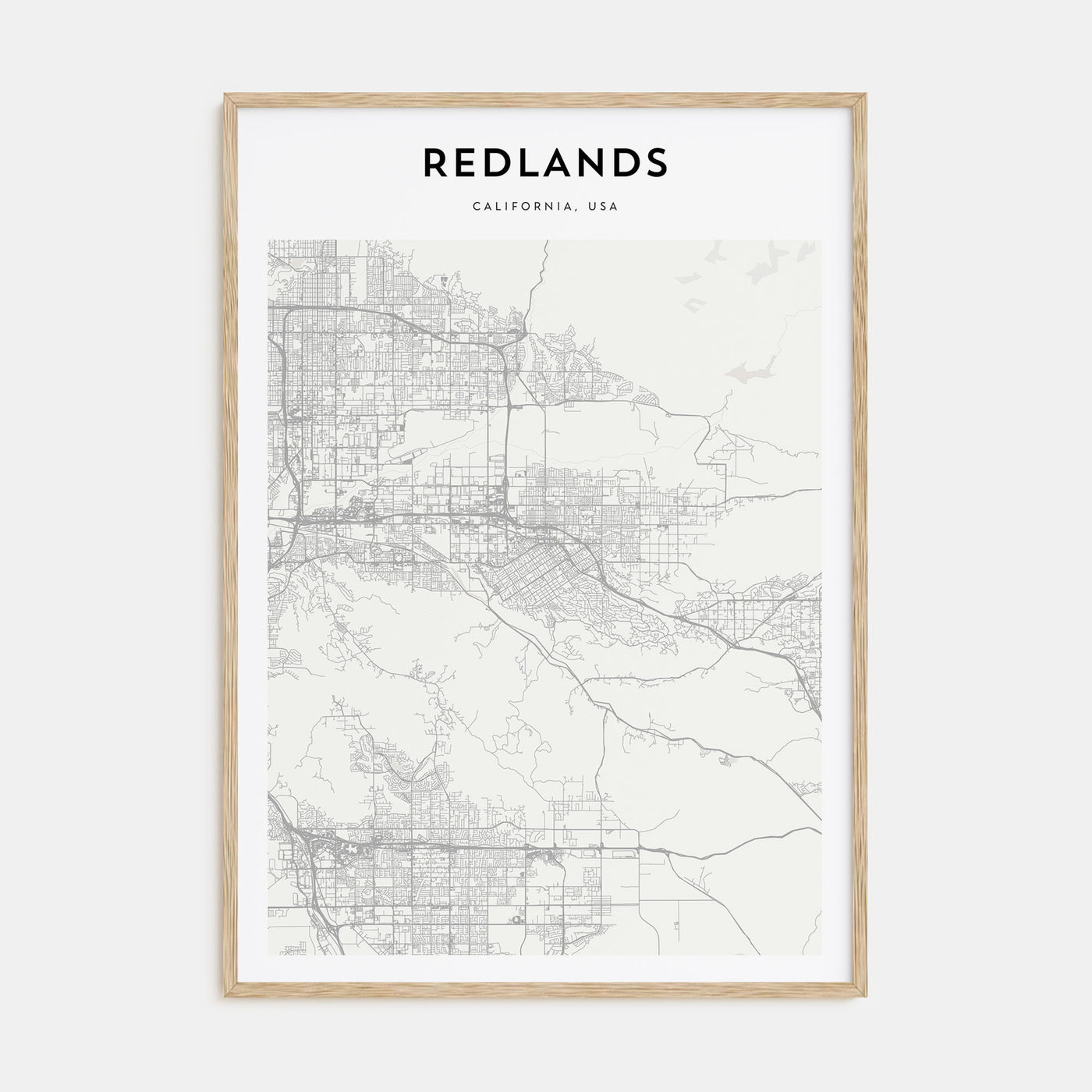 Redlands Map Portrait Poster