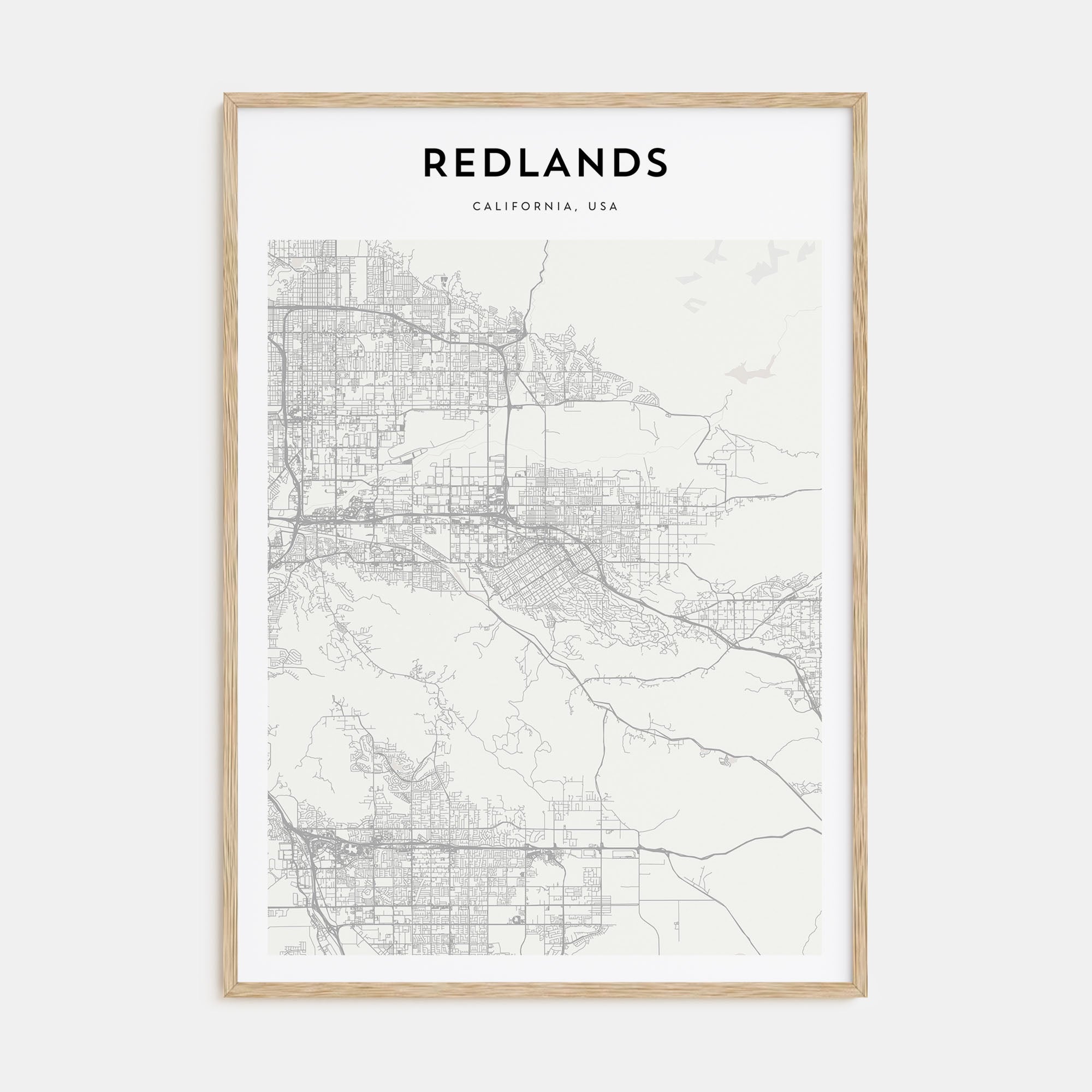 Redlands Map Portrait Poster