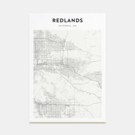 Redlands Map Portrait Poster