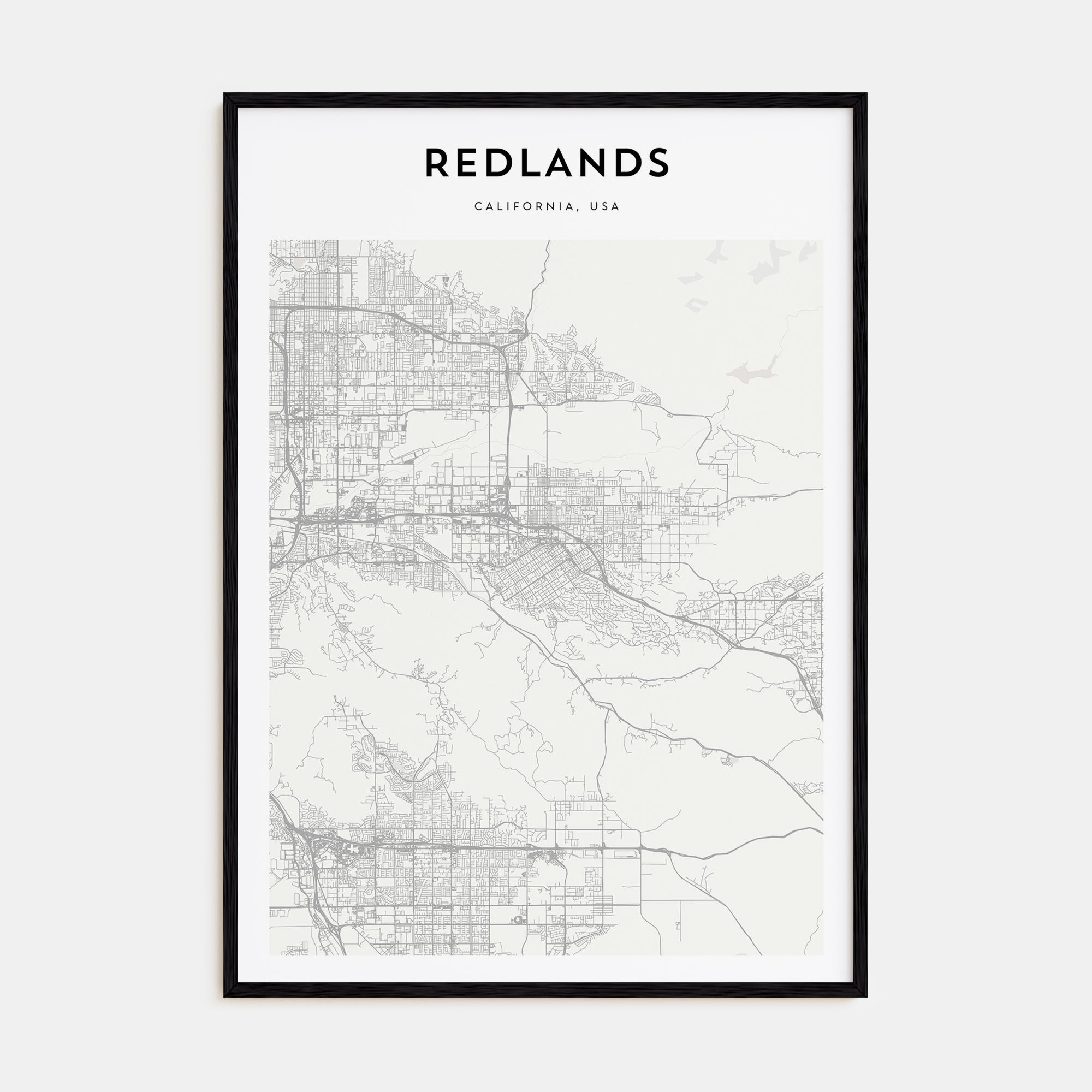 Redlands Map Portrait Poster