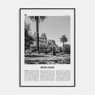 Redlands Travel B&W Poster