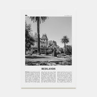 Redlands Travel B&W Poster