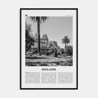 Redlands Travel B&W Poster