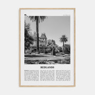 Redlands Travel B&W Poster