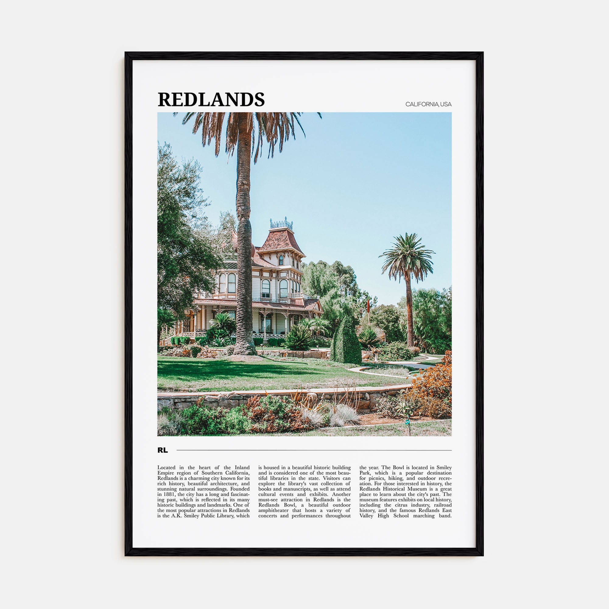 Redlands Travel Color Poster