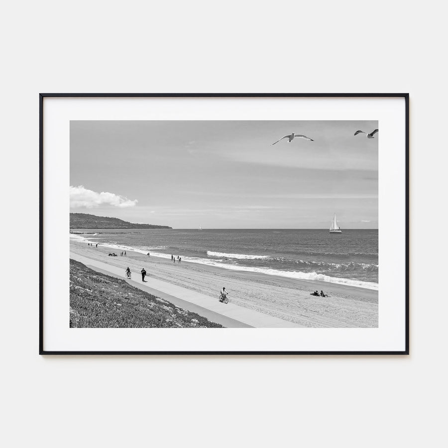 Redondo Beach Landscape B&W Poster