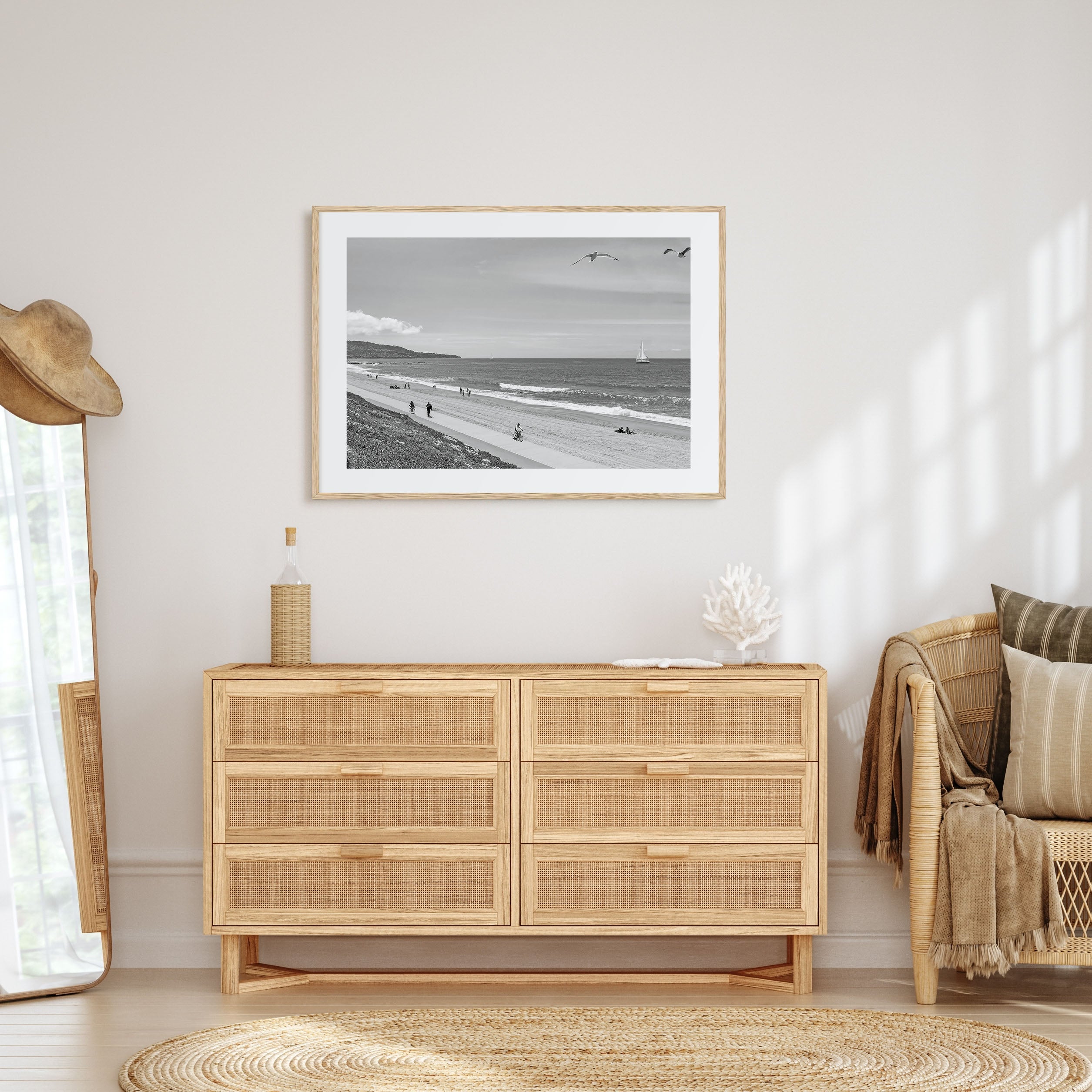 Redondo Beach Landscape B&W Poster