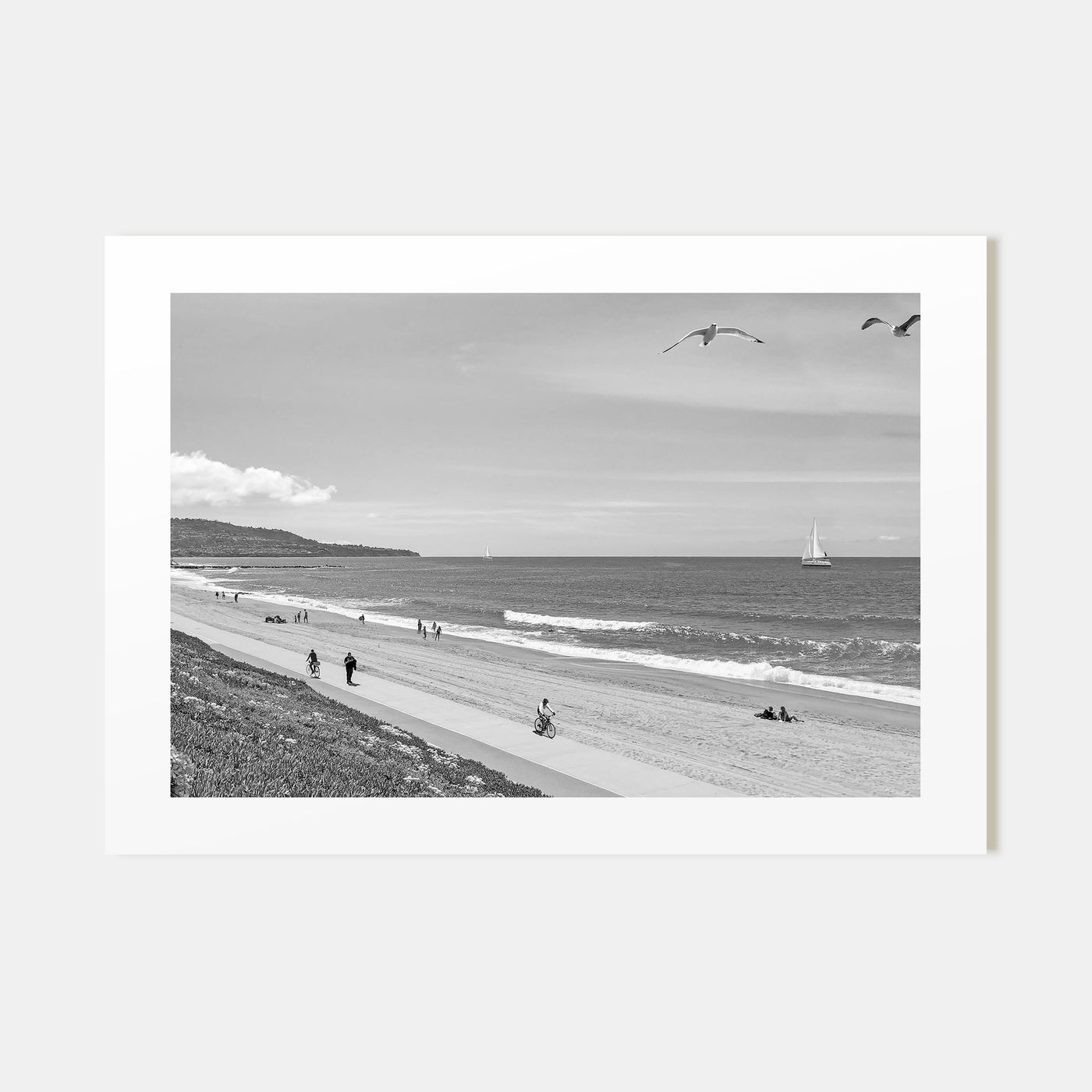 Redondo Beach Landscape B&W Poster