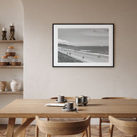Redondo Beach Landscape B&W Poster
