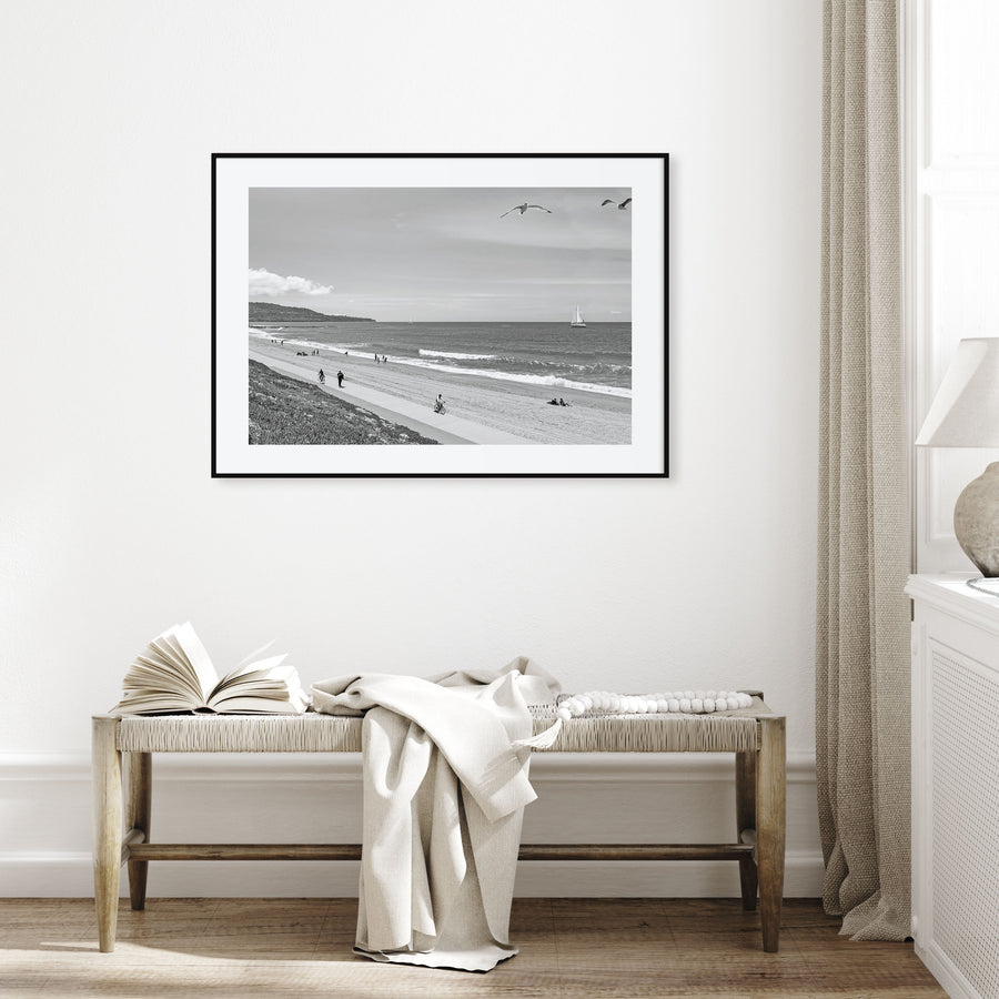 Redondo Beach Landscape B&W Poster