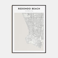 Redondo Beach Map Portrait Poster