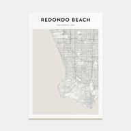 Redondo Beach Map Portrait Poster