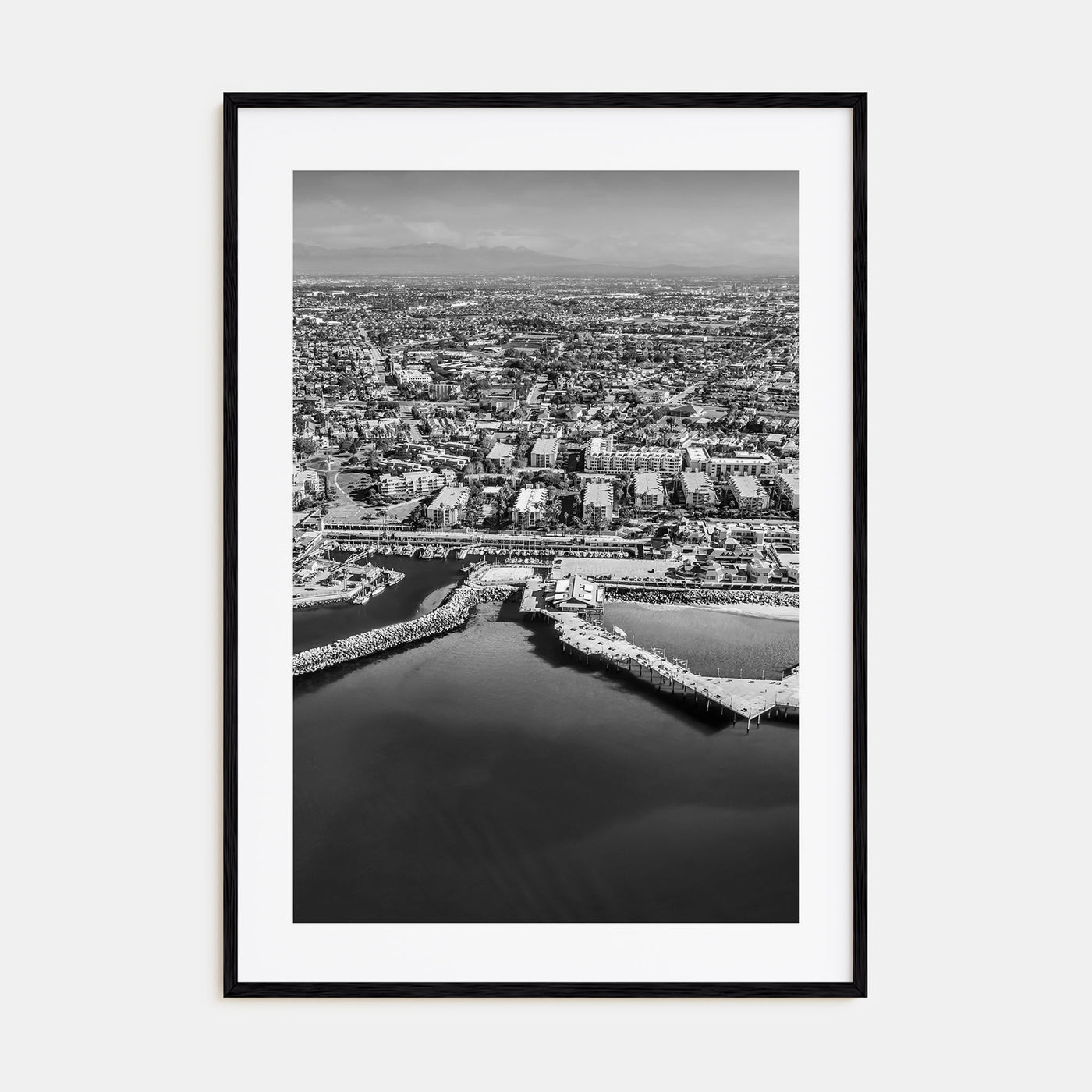 Redondo Beach Photo B&W Poster