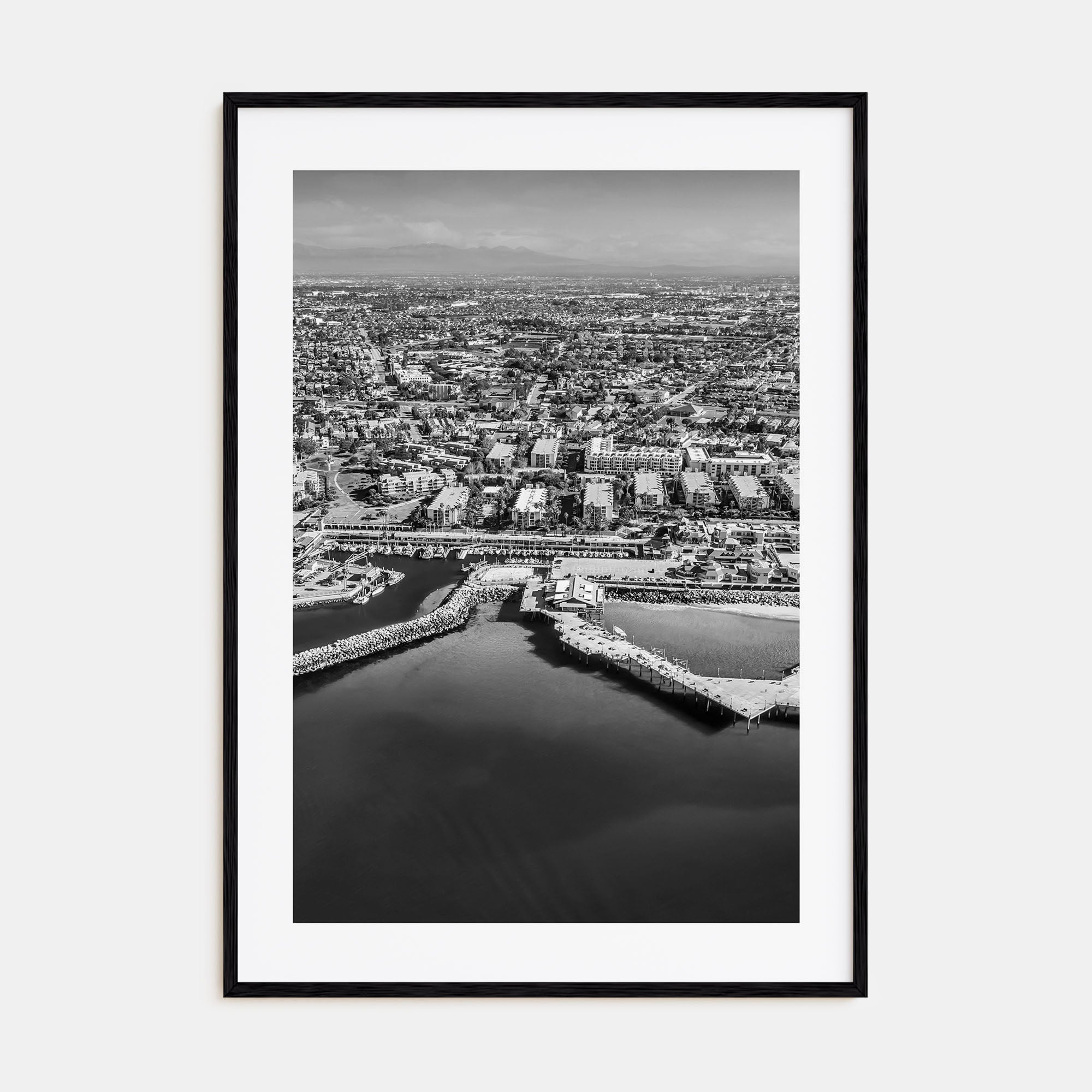 Redondo Beach Photo B&W Poster