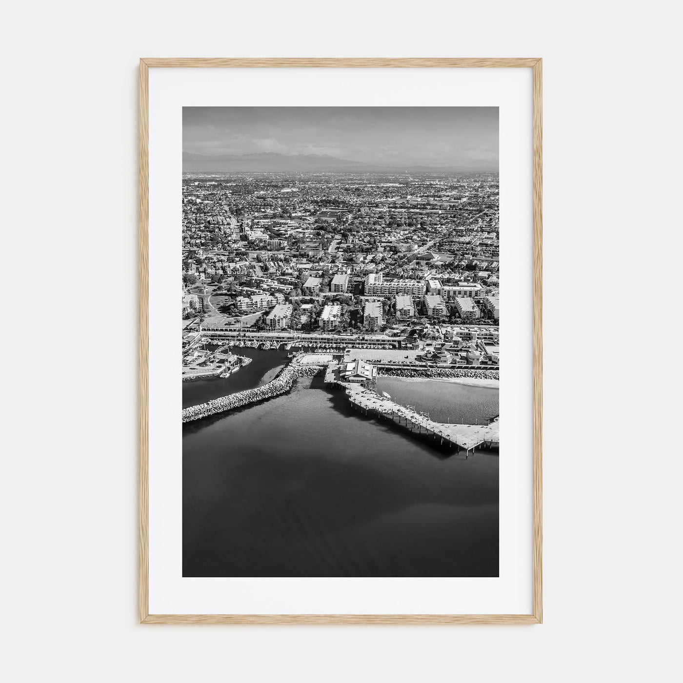 Redondo Beach Photo B&W Poster