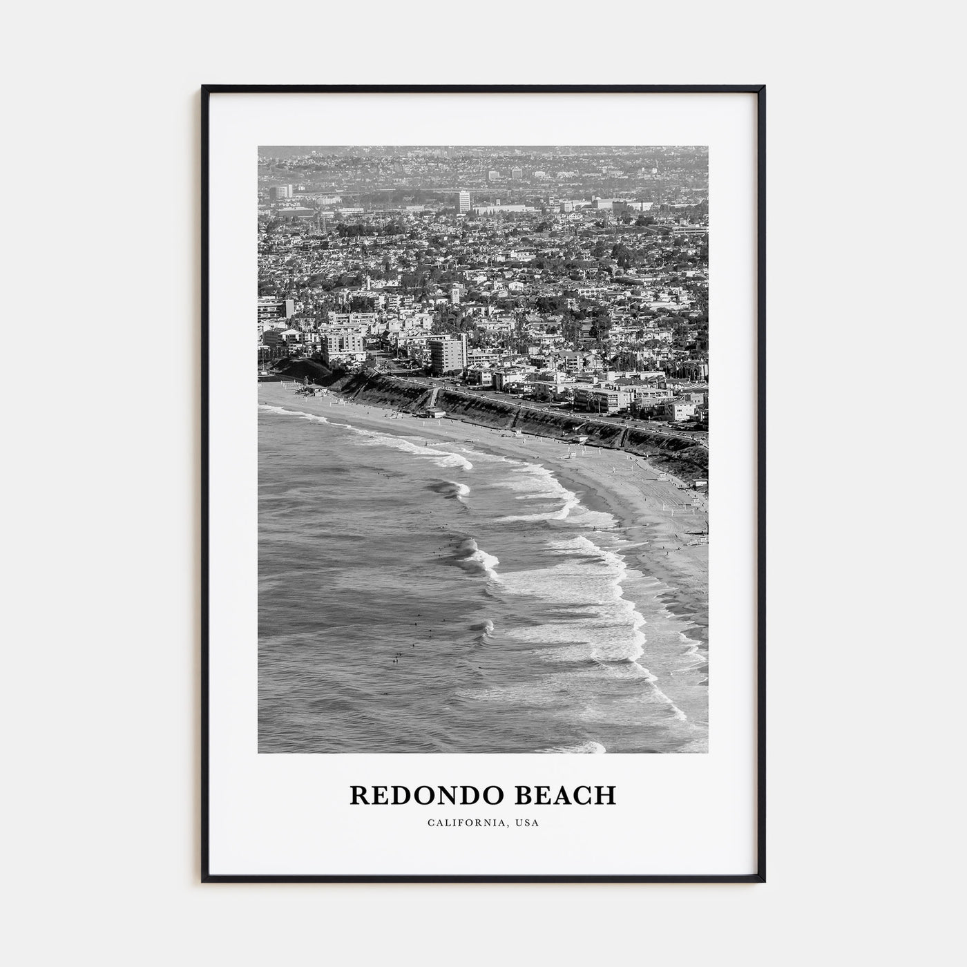 Redondo Beach Portrait B&W Poster
