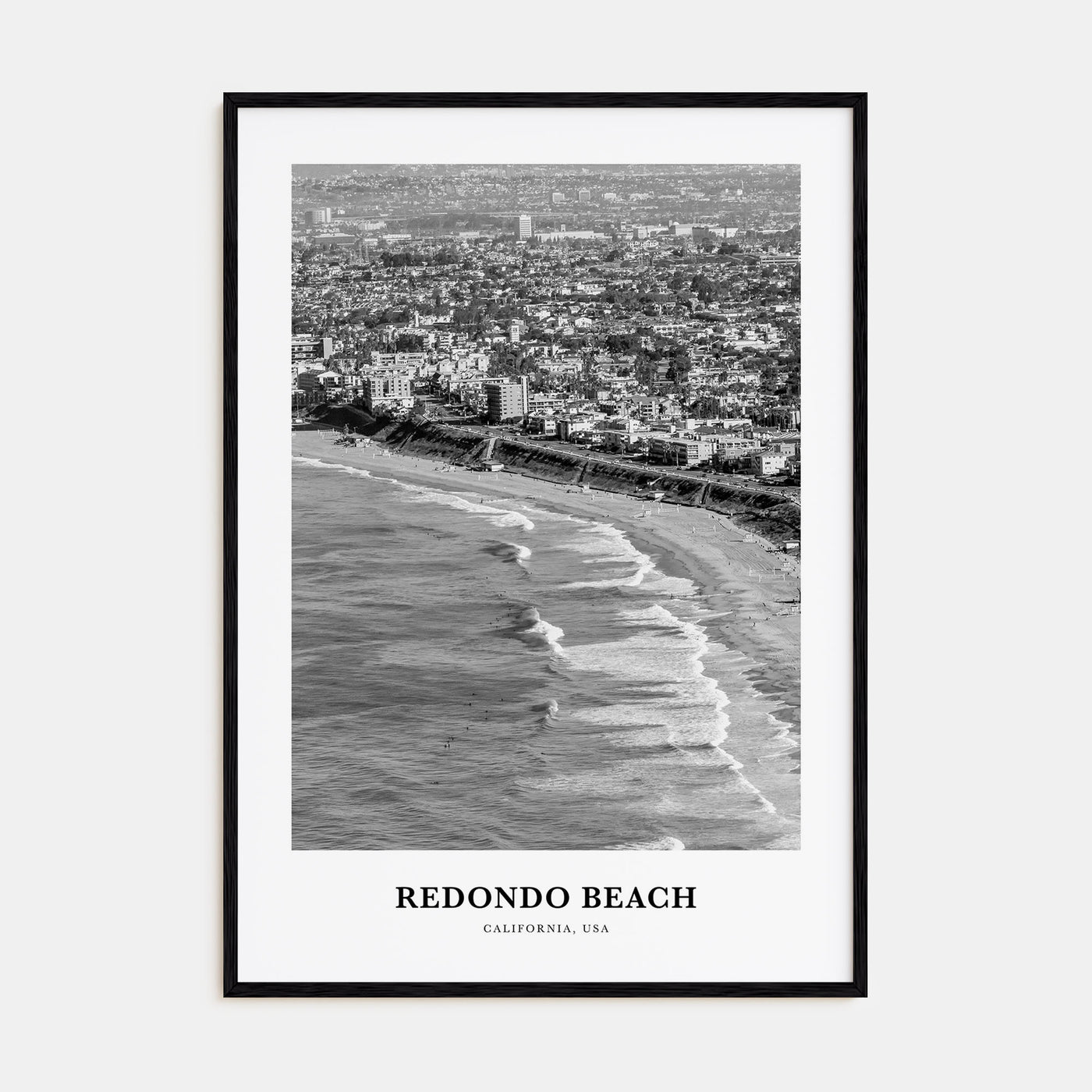 Redondo Beach Portrait B&W Poster