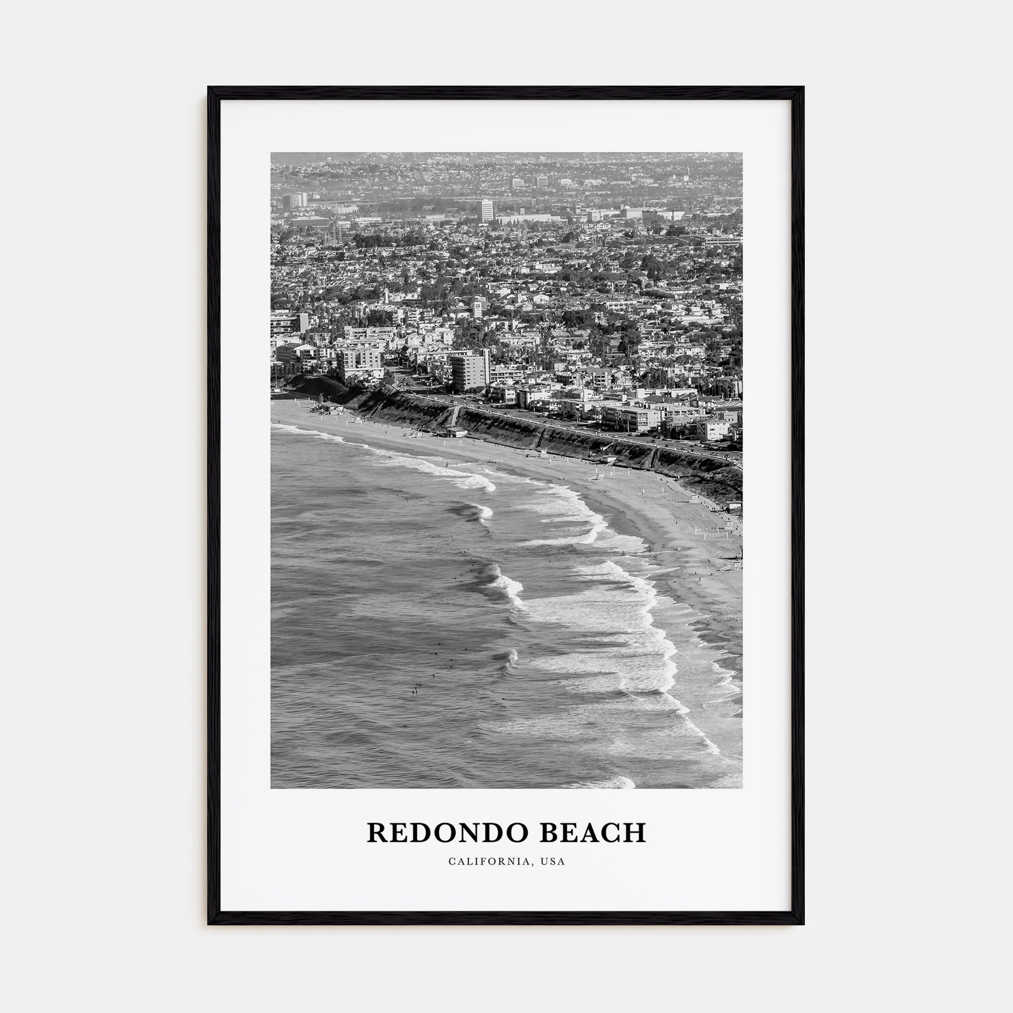 Redondo Beach Portrait B&W Poster