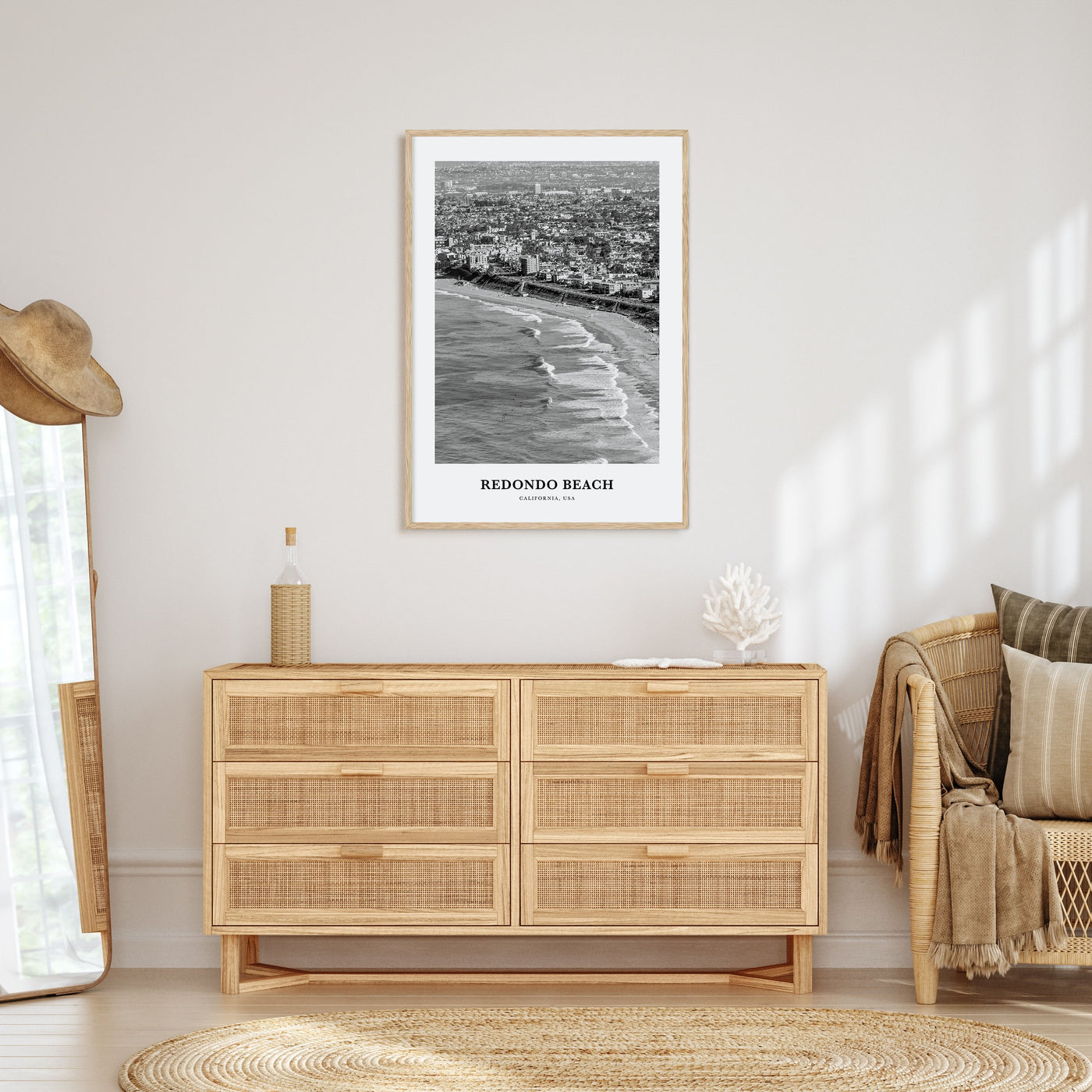 Redondo Beach Portrait B&W Poster