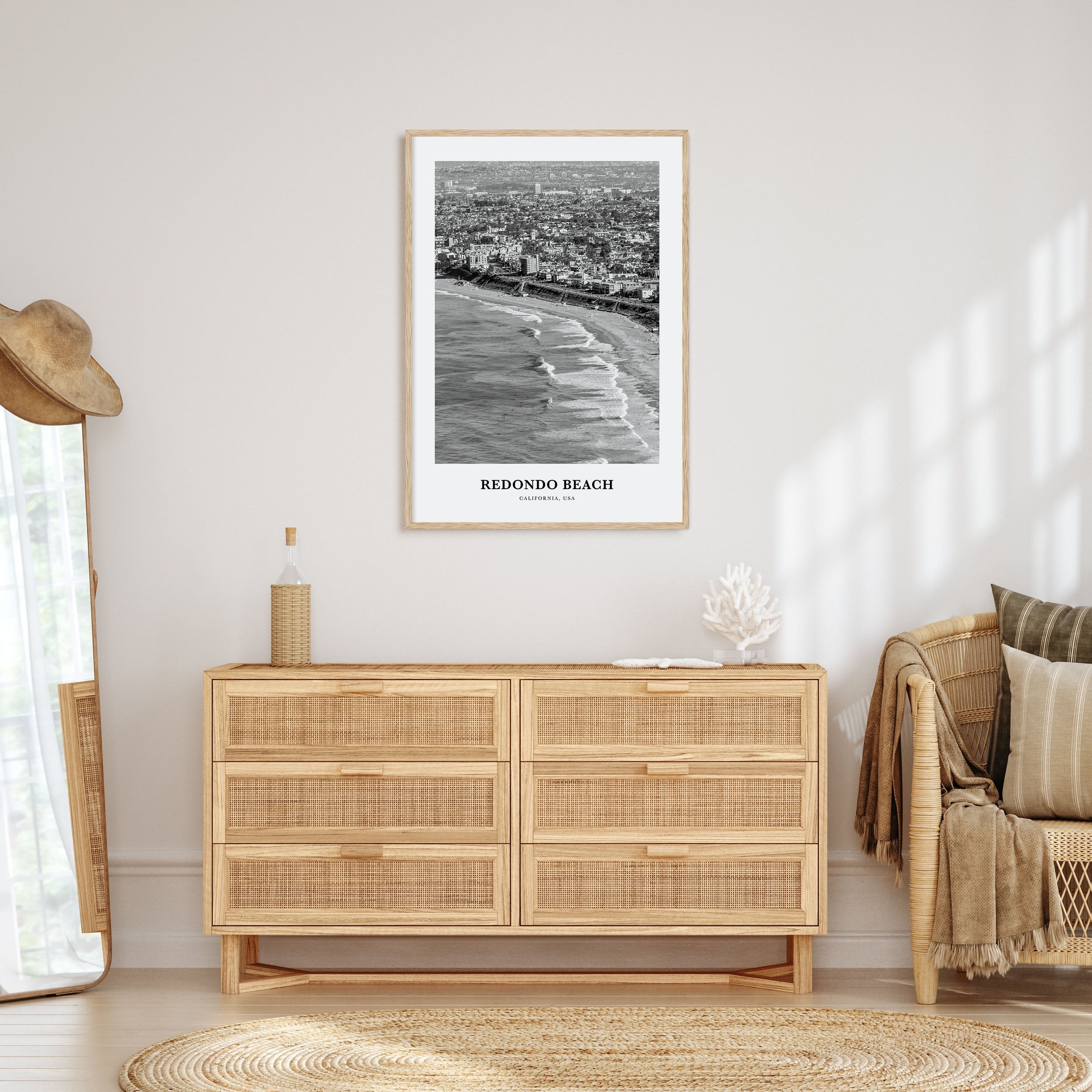 Redondo Beach Portrait B&W Poster