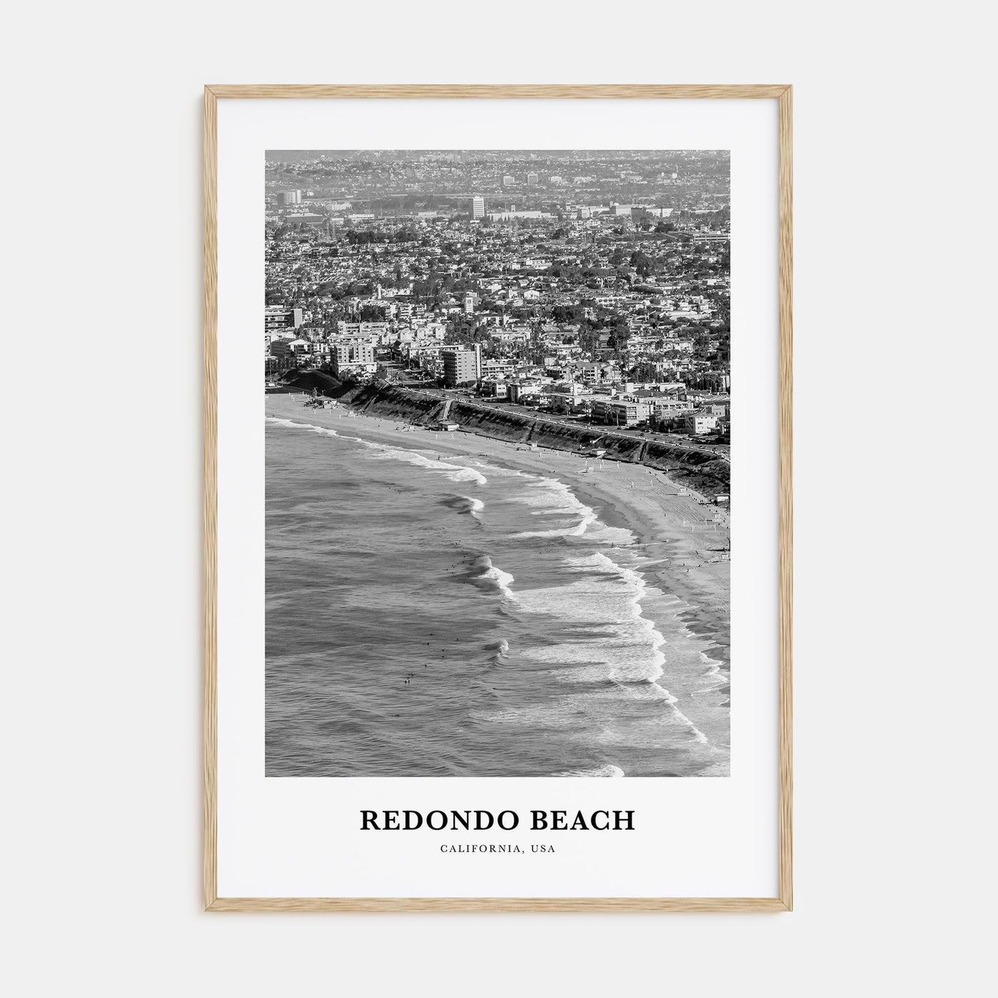 Redondo Beach Portrait B&W Poster